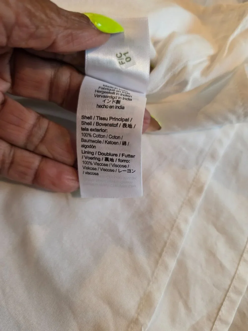 J Crew Tie Back Cotton Poplin White Mini Dress Size 18